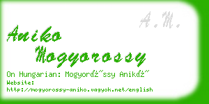 aniko mogyorossy business card